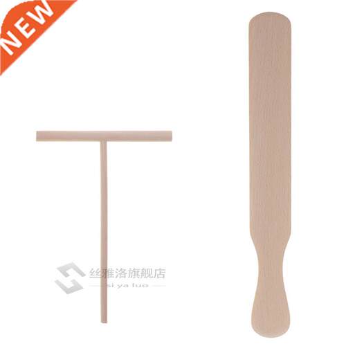 2pcs Pancake Cooking Pie Tool Chinese Wooden Crepe Maker Spr