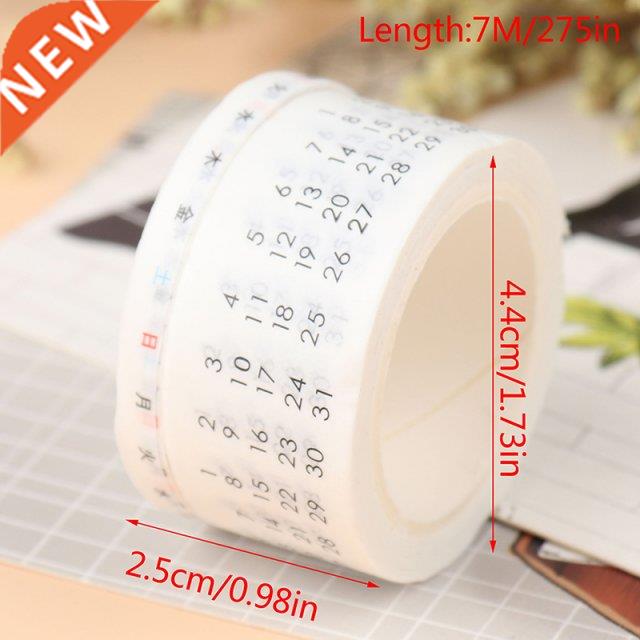 1pcs Date Week Calendar Washi Tape Planner Masking Tape Jour