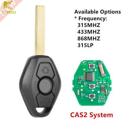 Replacement Remote Car Key 3 Button CAS2 fob for BMW 1 3 5 6