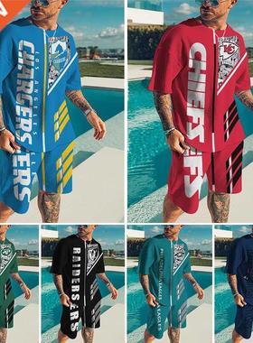 2022 Men Tracksuit 2 Piece Set Summer Oversized T Shirt Sets