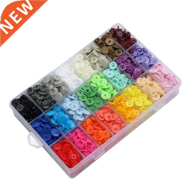 408 Sets Plastic Snap Buttons, No-Sew T5 Snaps with Organize