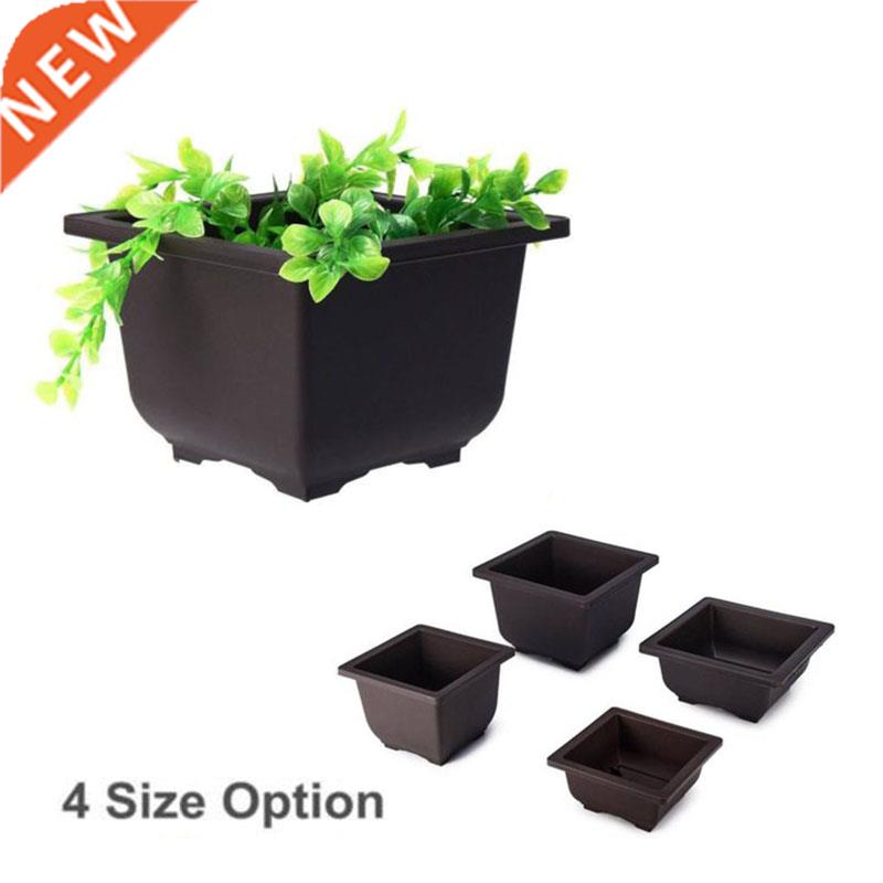 Plastic Flower Pot Nursery Planter Grow Box Balcony Square S