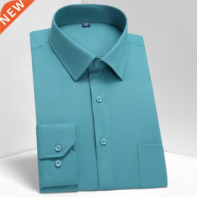 Men's Classic Long Sleeve Standard-fit Dress Shirts Formal B