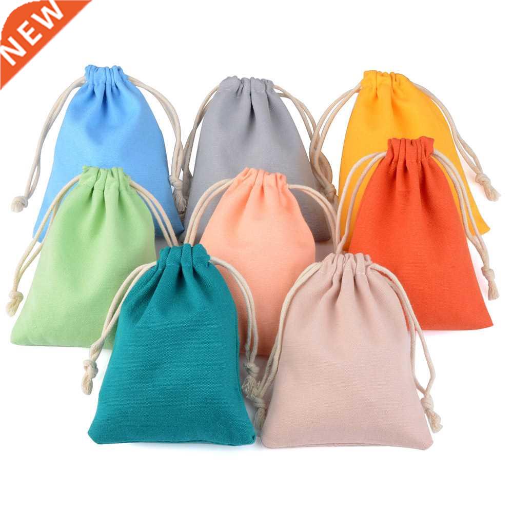 10pcs/lot Natural Cotton Bags 8 Colors For Selection Fit For