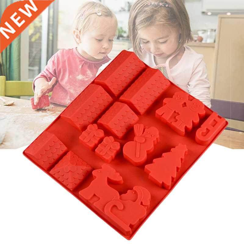 1Pcs  Fondant Cake Tools Silicone Mold 3D Christmas House