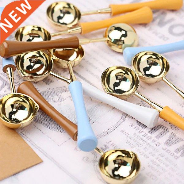 Anti-Hot Retro Sealing Wax Spoon Wood Handle Retro Wax