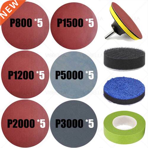 15Pcs Sanding Discs Pad Car Headlight Repair Polishing Resto