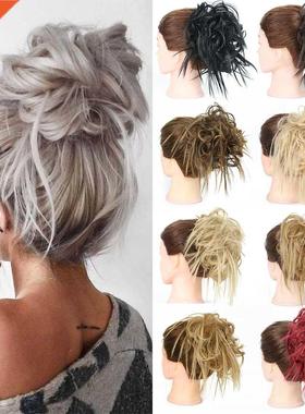 Synthetic Messy Hair Bun Scrunchies Elastic Band Chignon S