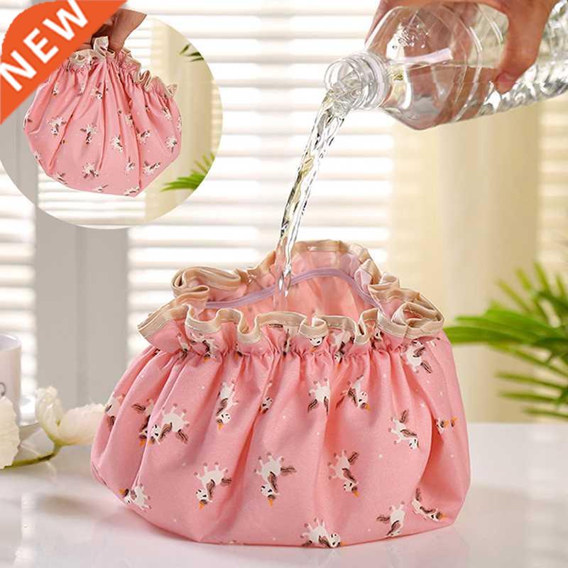 1Pcs Bathing Cap Cartoon Double Layer Waterproof Polyester C