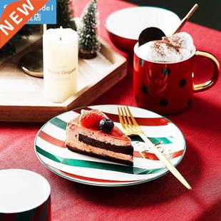 Christmas ceramic plates and bowls set Coffee mug kitchen Fr