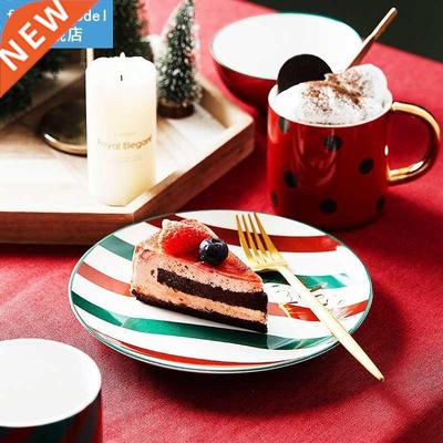 Christmas ceramic plates and bowls set Coffee mug kitchen Fr