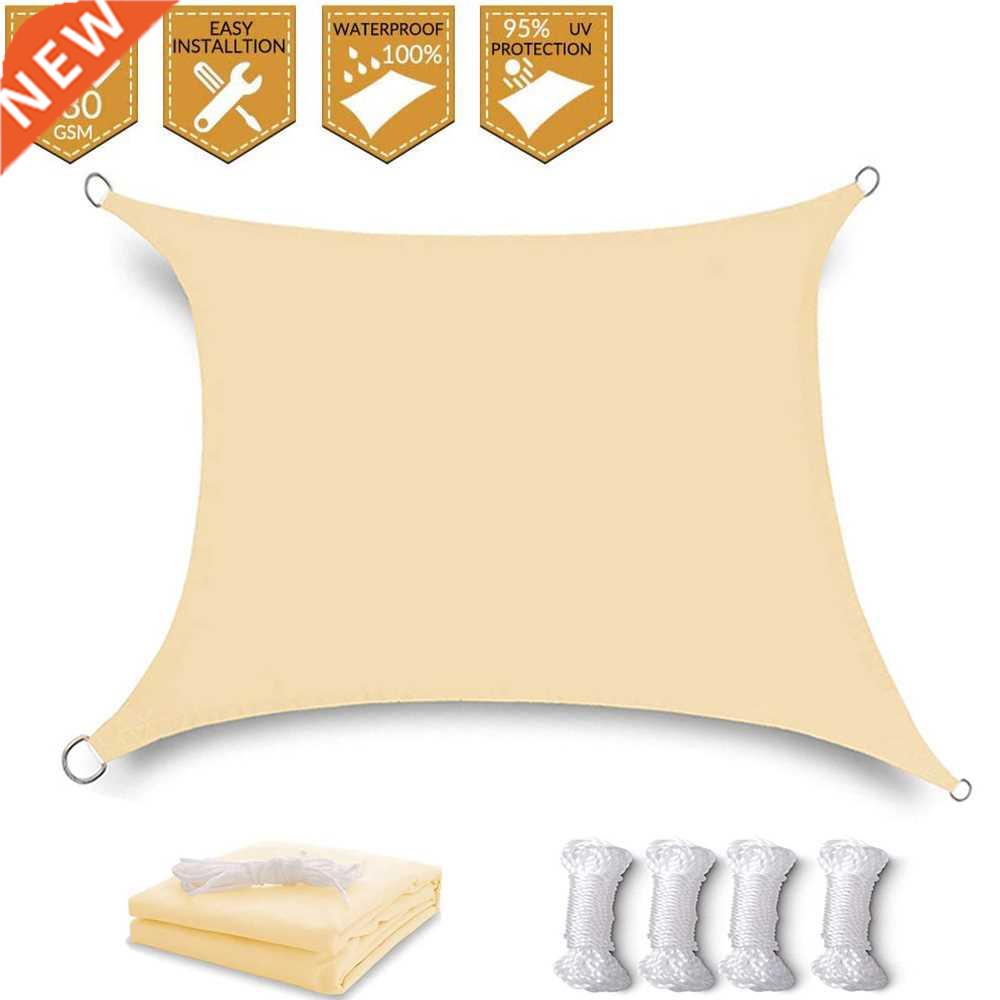 300D Waterproof Polyester Square Rectangle Shade Sail garden