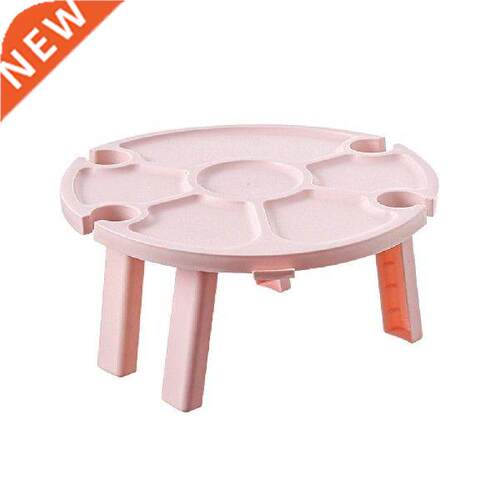 Wine Folding Table White Pink Low Picnic Table 4 Foot