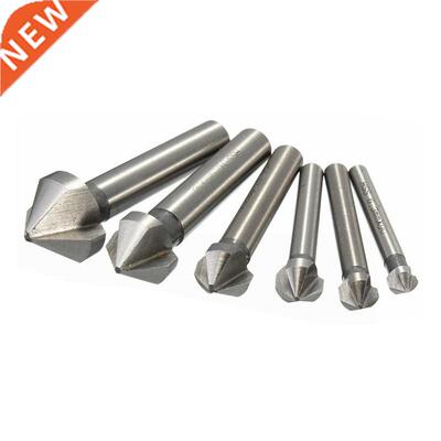 6 Pcs Countersink Drill Bits Set 3 Flutes Counter Sink Cutte