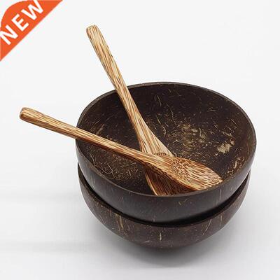Natural Coconut Wood Spoon Bowls Coconut Palm Wood Scoop Cut