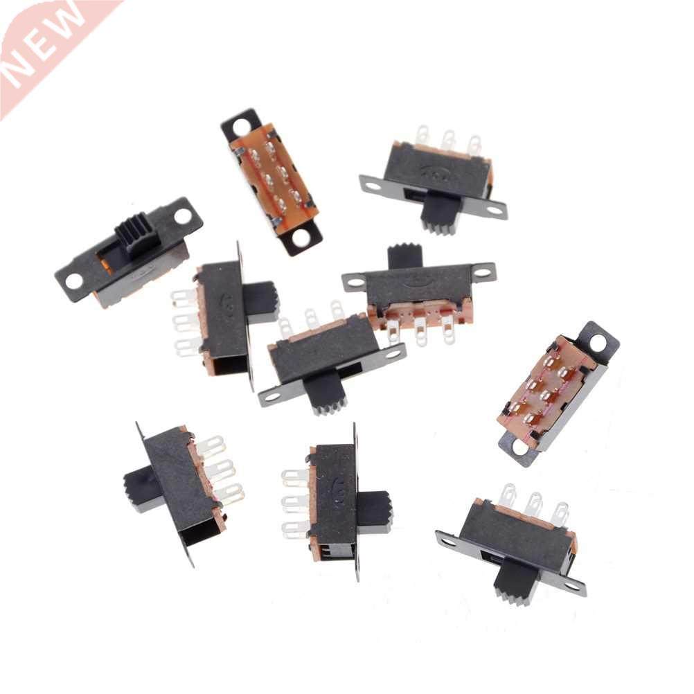 10 Pcs 2 Position DPDT 2P2T Panel Mount Vertical Slide Swit