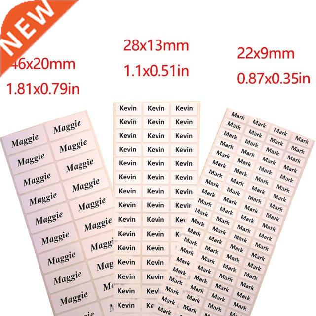 Size Custom Name Stickers White Waterproof Personal Office