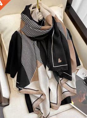 2021 New design brand women scarf fashion print cotton sprin