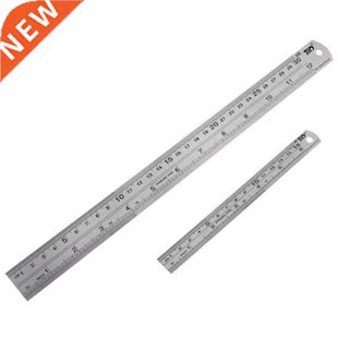 2PCS Stainless Steel Ruler and Metal Rule Kit 30cm 15cm 12in