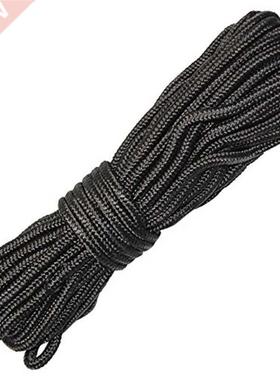 5mm x 15m 50ft Black tility Rope Boating Awnings Camping Fis