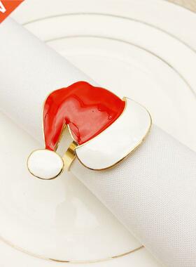 6pcs New Alloy Metal Napkin Rings Hotel Tablewe Christmas