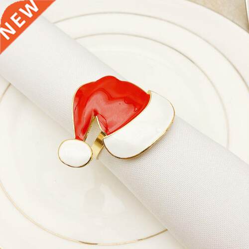 6pcs New Alloy Metal Napkin Rings Hotel Tablewe Christmas