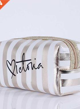 Women Travel Cosmetic Bag Pink Laser Makeup Bags Toiletry Wa