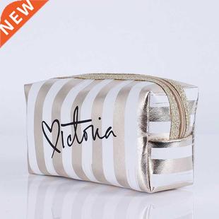 Women Travel Cosmetic Bag Pink Laser Makeup Bags Toiletry Wa