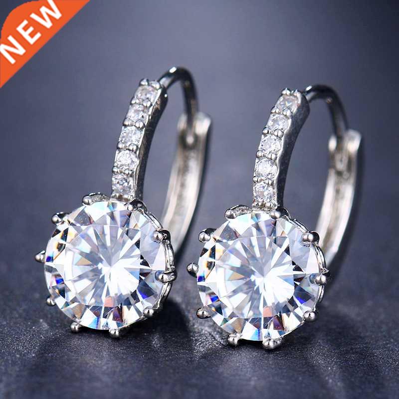 LXOEN Fashion 10 Colors AAA CZ Hoop Earrings For Women Silve