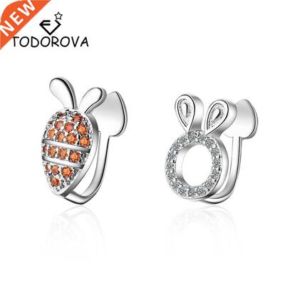 Todorova Lovely Carrot Rabbit Asymmetric Ear Cuff Clip on E