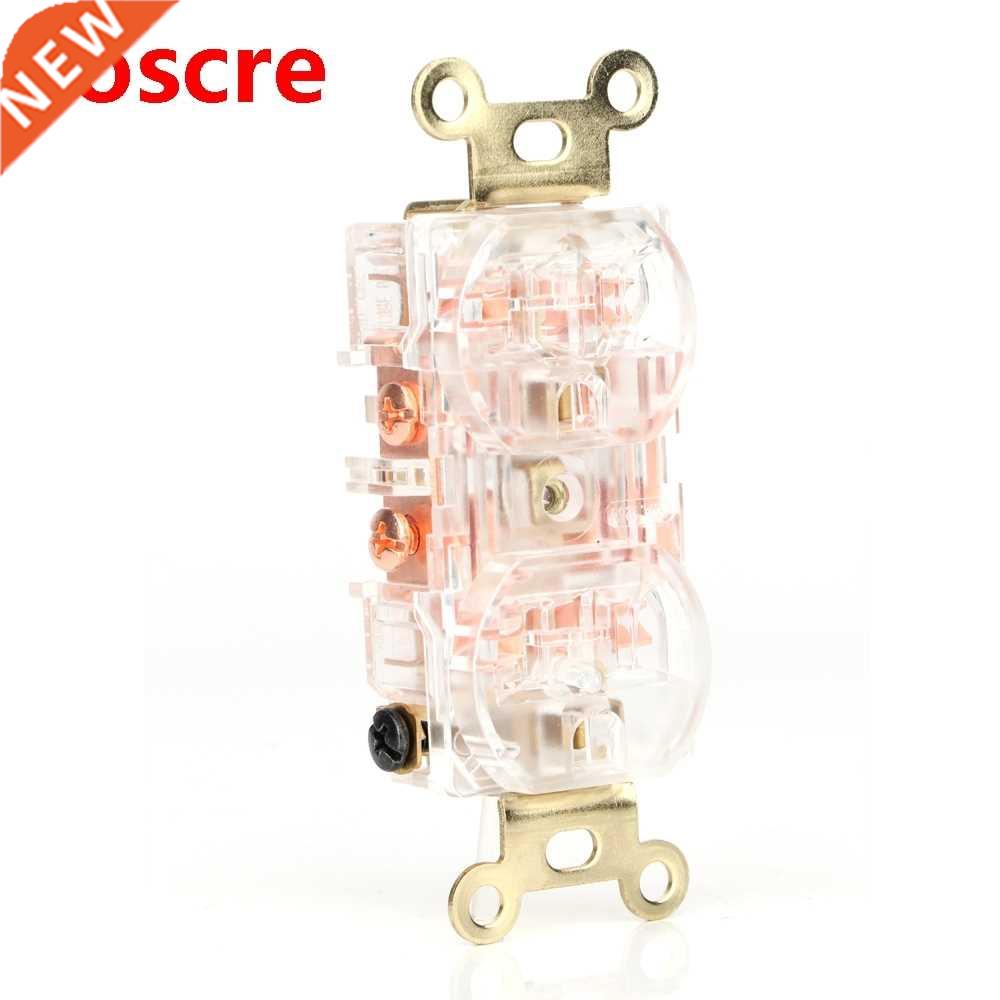 2x US Red Copper plated Power Receptacle wall outlet for pow