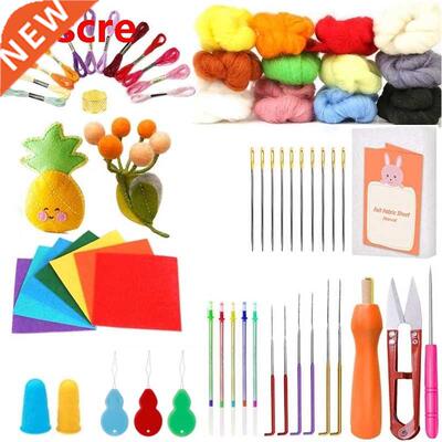 120PCS  Wool Felt Kit Wool Felting Tools With Felt Fabric