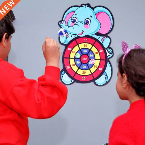 Children Target Throwing Dart Board Sticky Ball Self Adhesiv