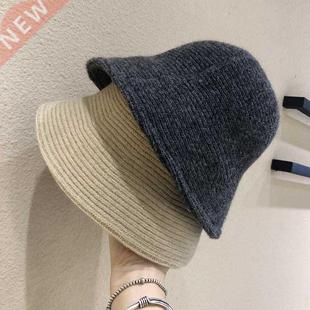 New Warm Felt Wool Women Hat Solid Color Soft Woolen Knitted