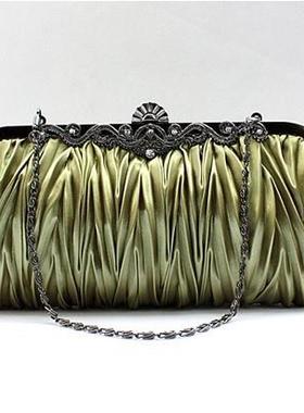 Free Shipping Army Green Chinese Women's Satin Wedding Eveni