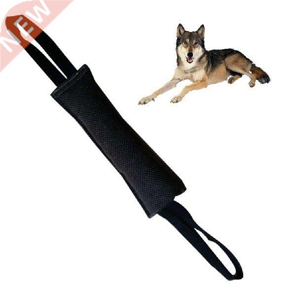Black Dog Bite Tug Toy Linen K9 Tug Toy With Two Handles