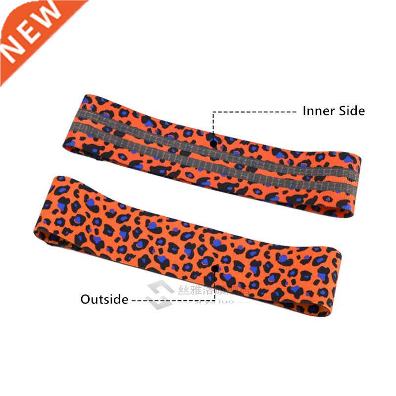 ni Leopard Print Yoga Squat Circle Loop Hips Resistance Band