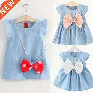 Kids Dresses Girls Casual New Fashion Costumes Cute Denim Ch
