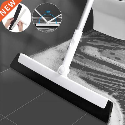 Floor Squeegee Broom 180° Rotatable Floor Scrubber Glass