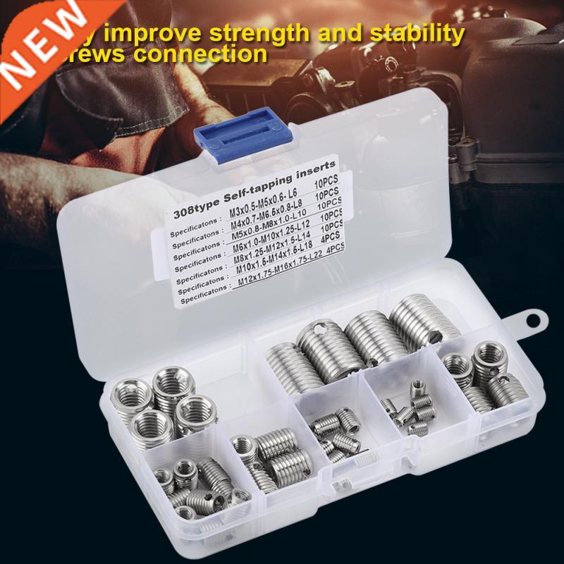 58Pcs/Set Self Tapping Thread Insert Stainless Steel Inner T