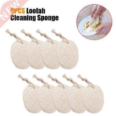 New 9PCS Loofah Cleaning Sponge, Portable Household Dish