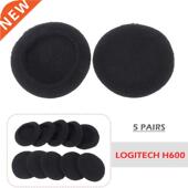 Ear Pads Sponge 5pairs Cover Replacement Earpads Cushi Black