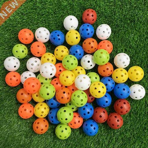 24Pcs 42MM Airflow Plastic Perforated Color Indoor Golf Prac