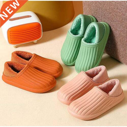 Women Slippers Winter Wterproof Wrm Plush Home Cotton Shoe