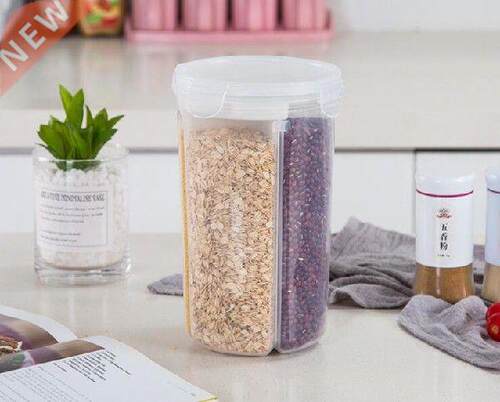 1PC Plastic Storage Tank Cereal Dispenser Pasta Sugar Jar