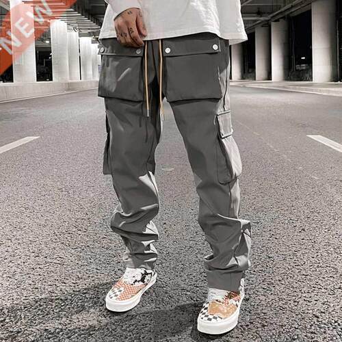 High Sreet Multi-pocket Casual Trousers for Men and Women Si