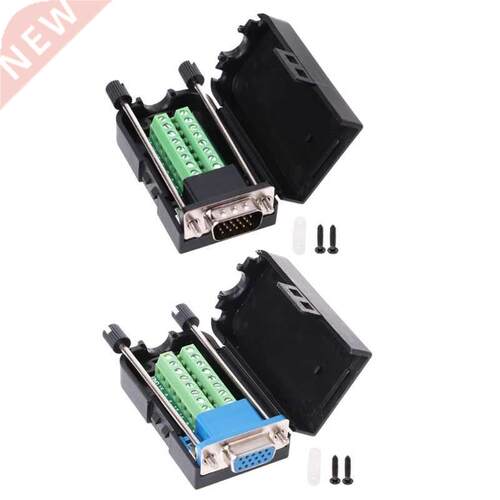 D-SUB DB15 VGA Male Female 3 Rows 15 Pin Plug Breakout Termi