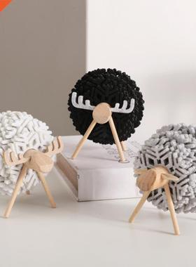 1 Set Cup Coaster Sheep Shape Rack Detachable Felt Heat-insu