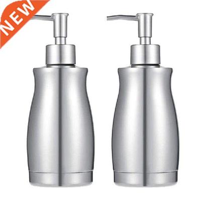 2Pcs Stainless Steel Countertop Soap Dispenser 13.5 Oz -