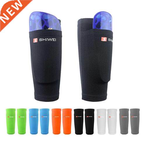 1 Pair Sports Soccer Shin Guard Pad Sleeve Sock Leg Support